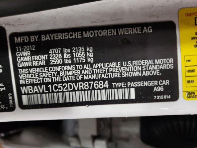 VIN WBAVL1C52DVR87684 2013 BMW X1, Xdrive28I no.12