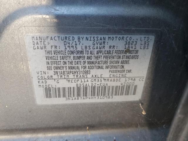 3N1AB7AP4HY310983 | 2017 NISSAN SENTRA S