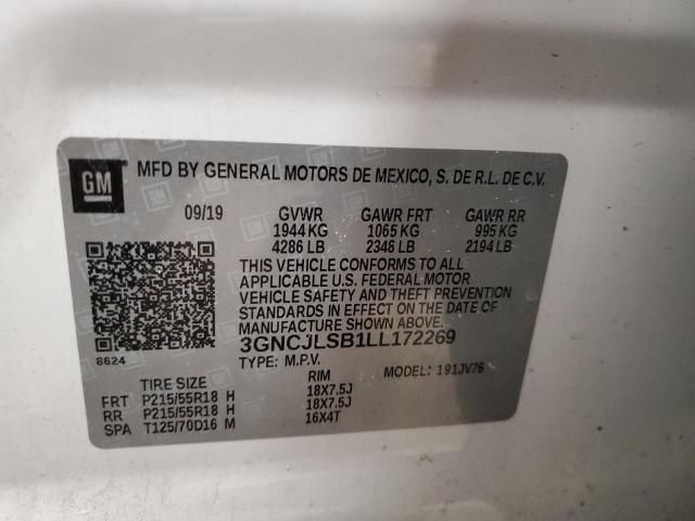 3GNCJLSB1LL172269 | 2020 CHEVROLET TRAX 1LT