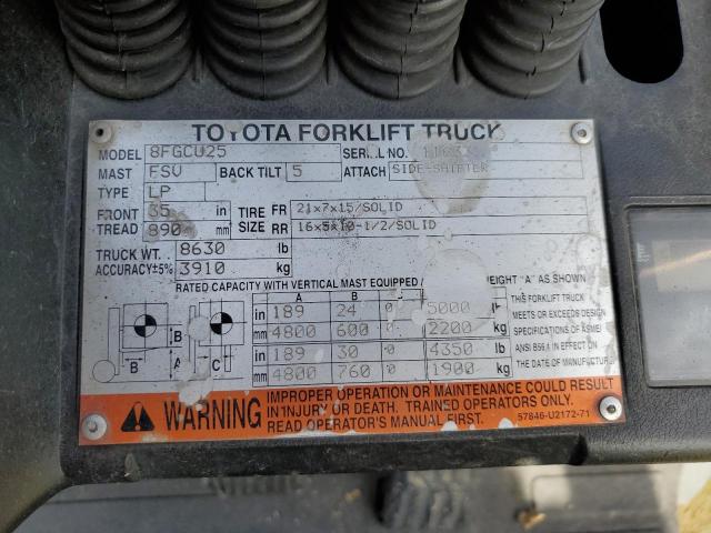 Lot #2505412056 2000 TOYOTA FORKLIFT salvage car