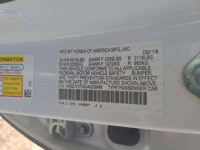 1HGCV1F32JA233848 | 2018 HONDA ACCORD SPO