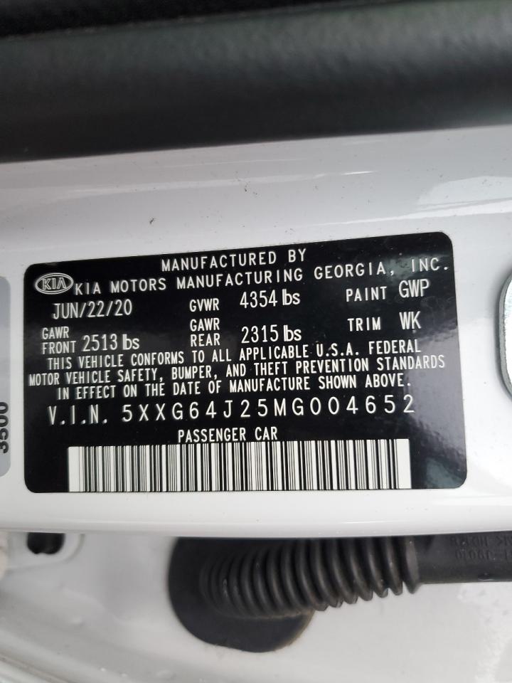 2021 Kia K5 Gt Line vin: 5XXG64J25MG004652