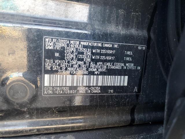 2019 TOYOTA RAV4 LE 2T3G1RFV3KC058980