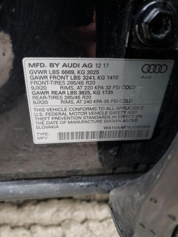 WA1VAAF79JD025903 2018 AUDI Q7, photo no. 12