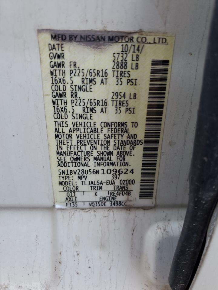5n1bv28u56n109624 5N1BV28U56N109624 2006 Nissan Quest S