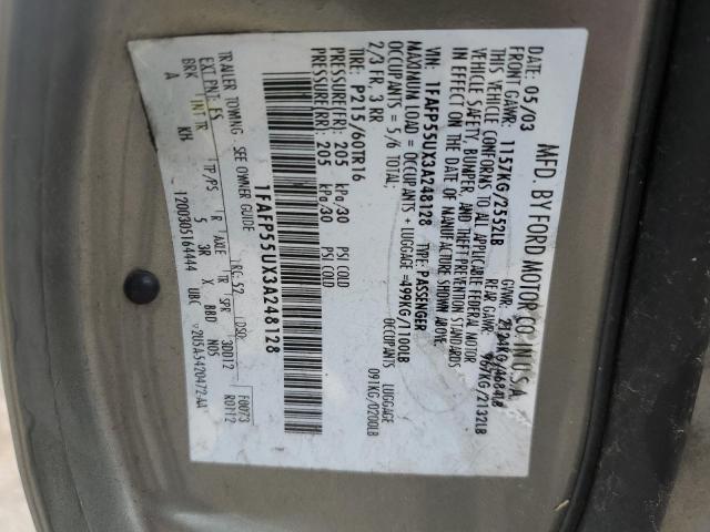 2003 Ford Taurus Ses VIN: 1FAFP55UX3A248128 Lot: 36809264