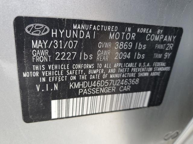 Image 12 of 2007 Hyundai Elantra salvage vehicle - Lot #41136384 at Copart