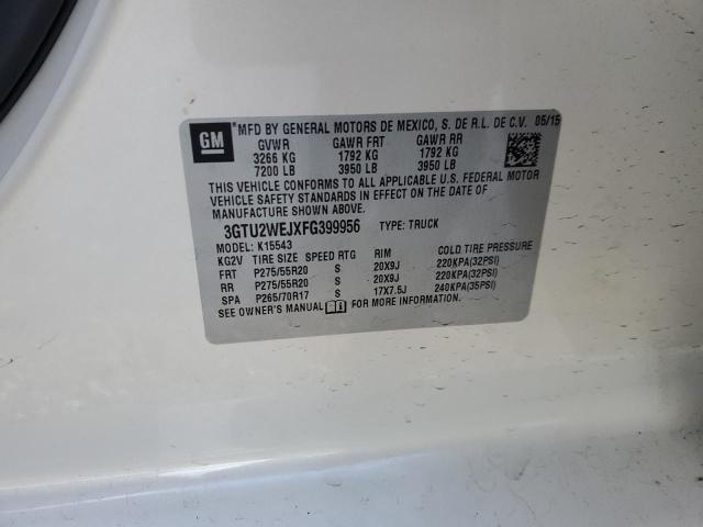 2015 GMC SIERRA K15 - 3GTU2WEJXFG399956