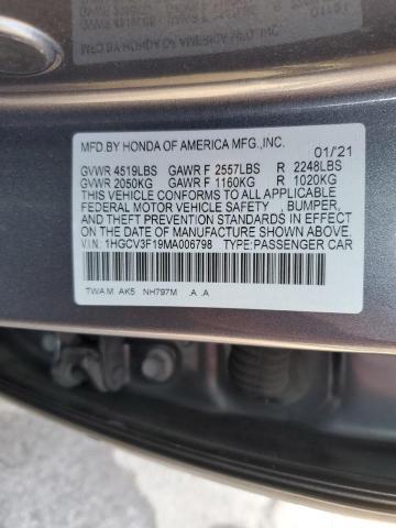 1HGCV3F19MA006798 | 2021 HONDA ACCORD HYB