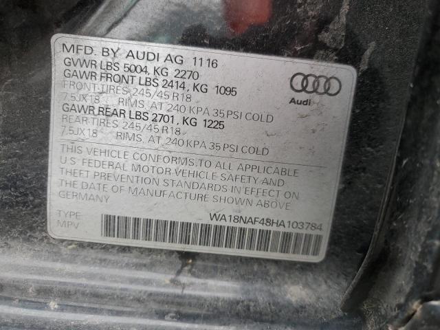 WA18NAF48HA103784 2017 AUDI A4, photo no. 12