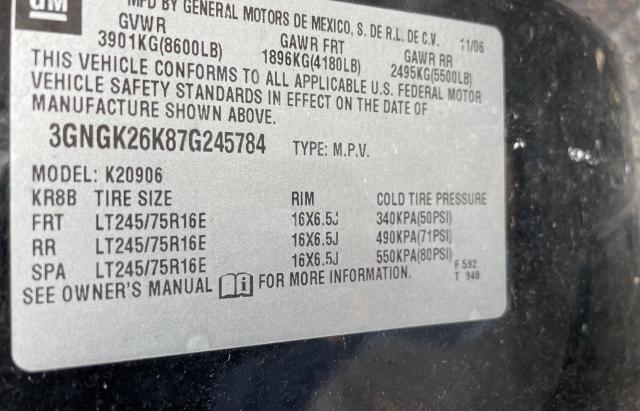 VIN 5FNYF5H58GB046055 2007 CHEVROLET SUBURBAN no.10