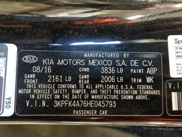 3KPFK4A76HE045793 | 2017 KIA FORTE LX