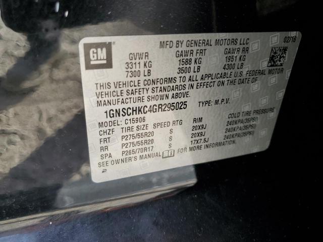 1GNSCHKC4GR295025 | 2016 CHEVROLET SUBURBAN C