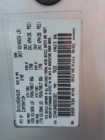 2002 Dodge Ram 1500 VIN: 1D7HA18N82S621621 Lot: 40828764