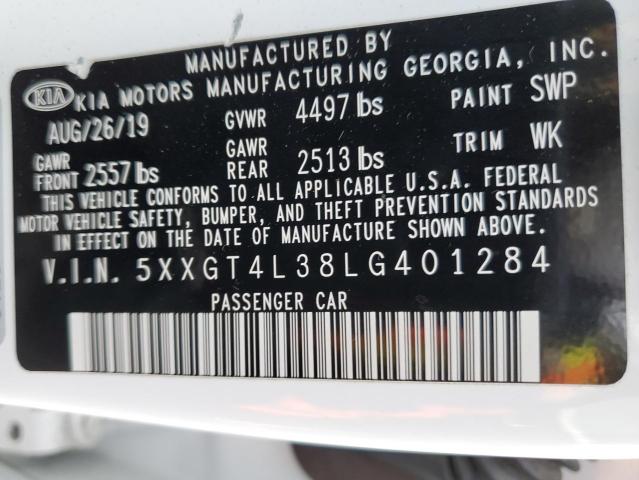 5XXGT4L38LG401284 KIA Optima Lx