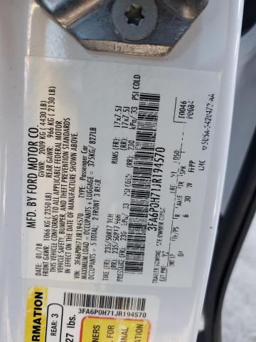 2018 FORD FUSION HYB - 3FA6P0H71JR194570