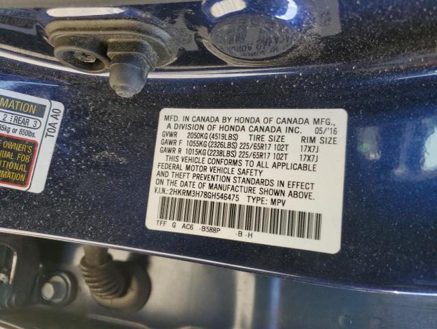 2HKRM3H78GH546475 | 2016 HONDA CR-V EXL