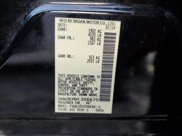 VIN 1N4AZ0CP6FC306670 2015 Nissan Leaf, S no.12