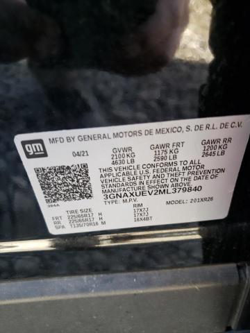 2021 CHEVROLET EQUINOX LT - 3GNAXUEV2ML379840