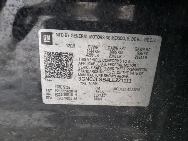 2020 CHEVROLET TRAX 1LT - 3GNCJLSB4LL221111