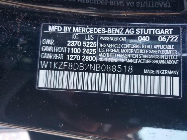 W1KZF8DB2NB088518 2022 MERCEDES-BENZ E-CLASS, photo no. 13