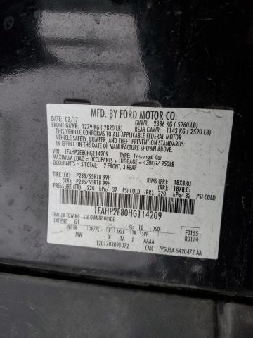 1FAHP2E80HG114209 | 2017 FORD TAURUS SEL