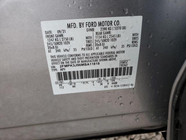 2021 FORD EDGE SEL - 2FMPK3J96MBA11818