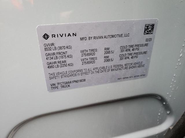 Lot #2373713600 2023 RIVIAN R1T ADVENT salvage car