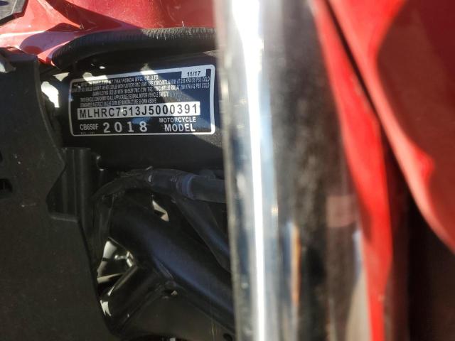 2018 HONDA CB650 F - MLHRC7513J5000391