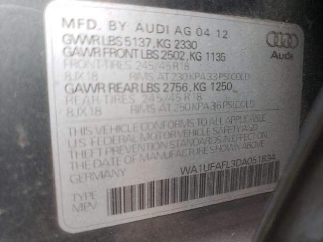 VIN WA1UFAFL3DA051834 2013 Audi A4, Premium Plus no.13