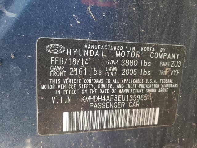 KMHDH4AE3EU135965 | 2014 HYUNDAI ELANTRA SE