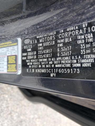 KNDMB5C11F6059173 | 2015 KIA sedona lx