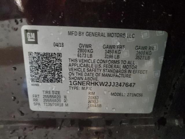 2018 CHEVROLET TRAVERSE L 1GNERHKW2JJ247647