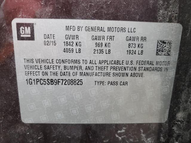 2015 CHEVROLET CRUZE LT 1G1PC5SB9F7208825