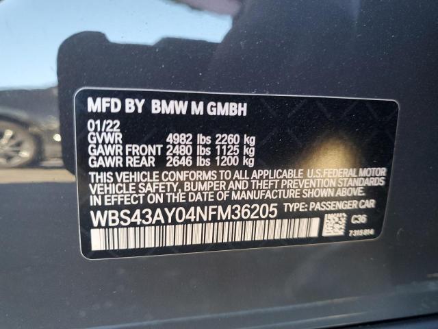 2022 BMW M3 COMPETI - WBS43AY04NFM36205
