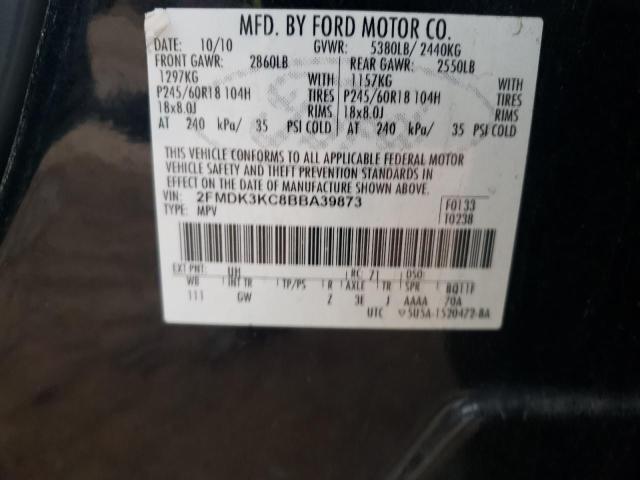 2011 Ford Edge Limited VIN: 2FMDK3KC8BBA39873 Lot: 38953294