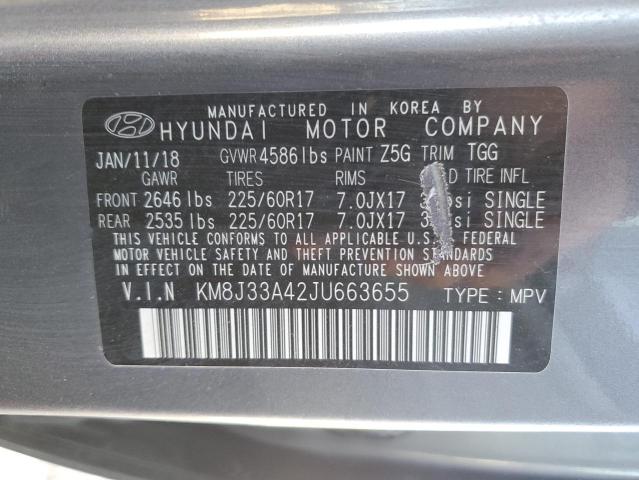 KM8J33A42JU663655 | 2018 HYUNDAI TUCSON SEL