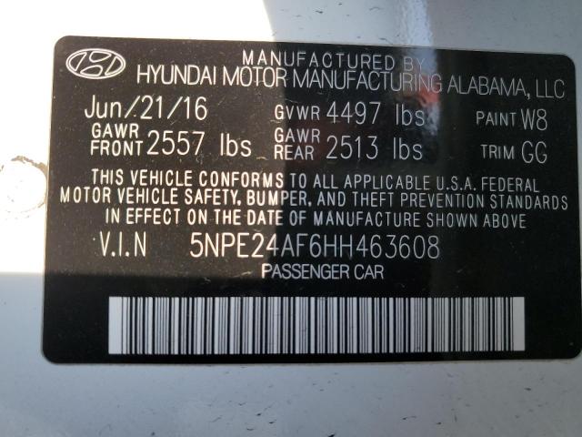 5NPE24AF6HH463608 | 2017 HYUNDAI SONATA SE