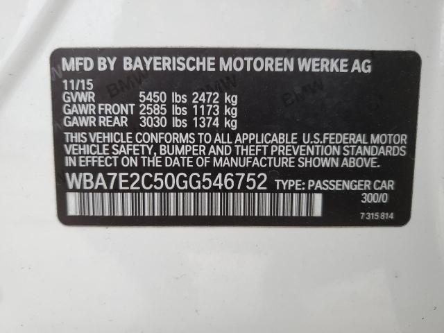 VIN WBA7E2C50GG546752 2016 BMW 7 Series, 740 I no.13