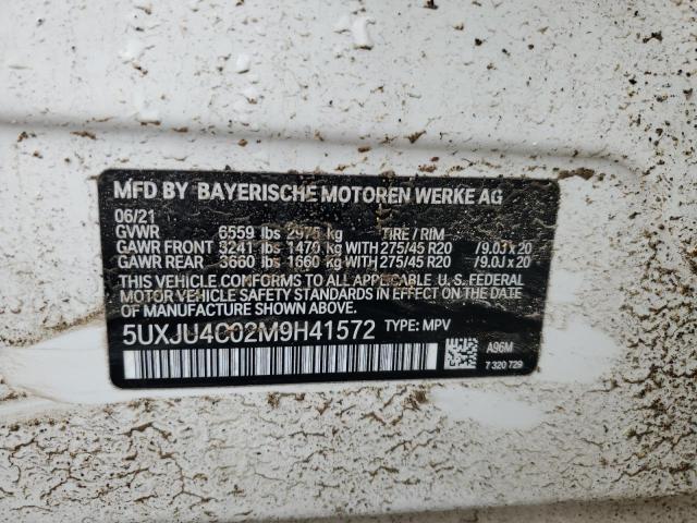 5UXJU4C02M9H41572 2021 BMW X5, photo no. 13