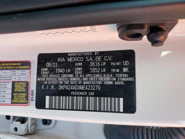 2021 Kia Rio Lx VIN: 3KPA24ADXME423270 Lot: 40663684