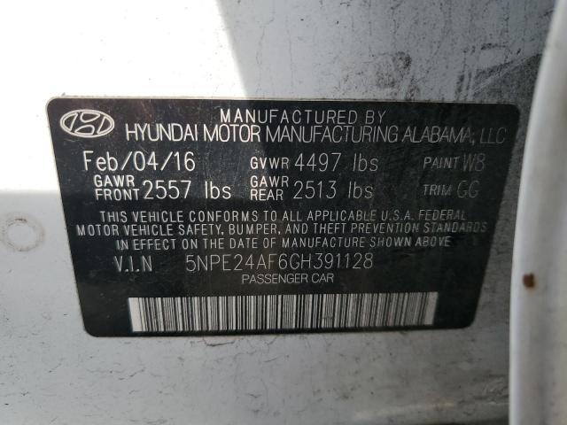 5NPE24AF6GH391128 | 2016 HYUNDAI SONATA SE