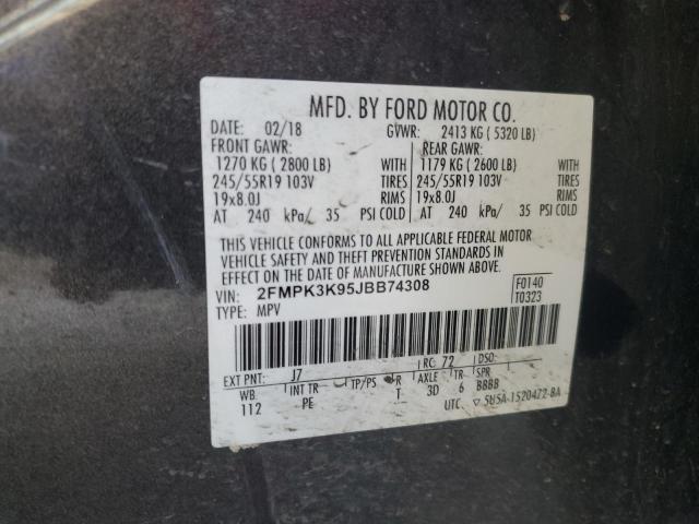 2FMPK3K95JBB74308 2018 FORD EDGE, photo no. 13