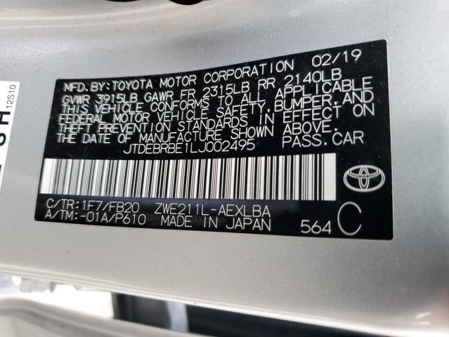 2020 TOYOTA COROLLA LE JTDEBRBE1LJ002495