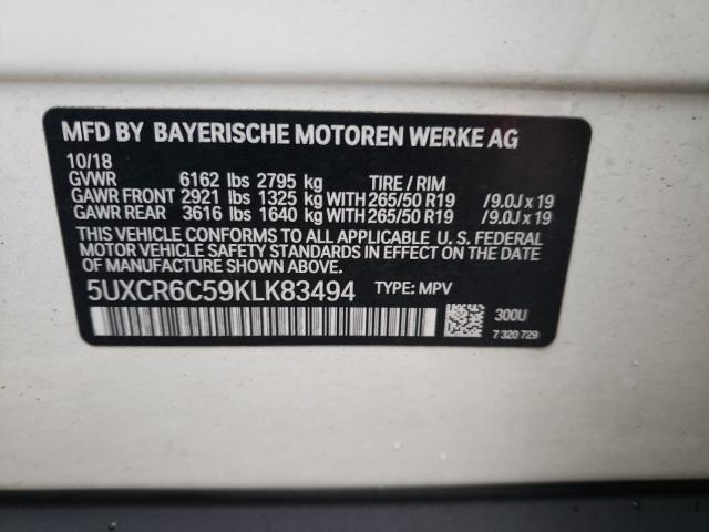 5UXCR6C59KLK83494 2019 BMW X5, photo no. 12