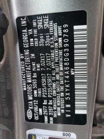 2013 Kia Sorento Lx VIN: 5XYKT4A68DG390789 Lot: 39870854