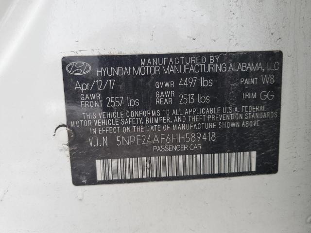 5NPE24AF6HH589418 | 2017 HYUNDAI SONATA SE