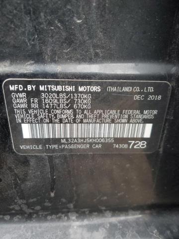 ML32A3HJ5KH006355 | 2019 MITSUBISHI MIRAGE ES