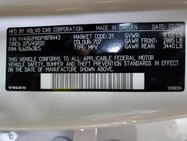 2023 VOLVO XC90 PLUS YV4062PN5P1978443