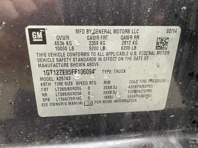 1GT12ZE85FF106094 | 2015 GMC SIERRA K25